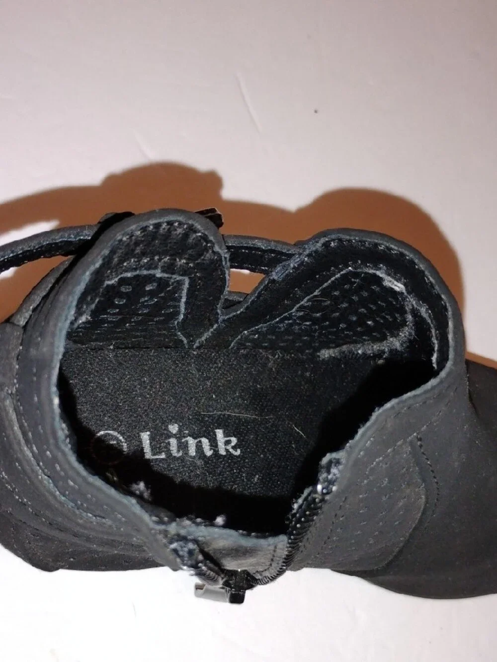 P-036 Link Black Kids Booties with Side Zip
